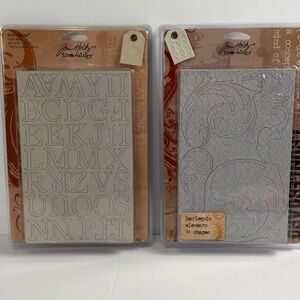 Tim Holtz idea-ology Grungeboard mixed minis Letters & Harlequin Elements 436 pc